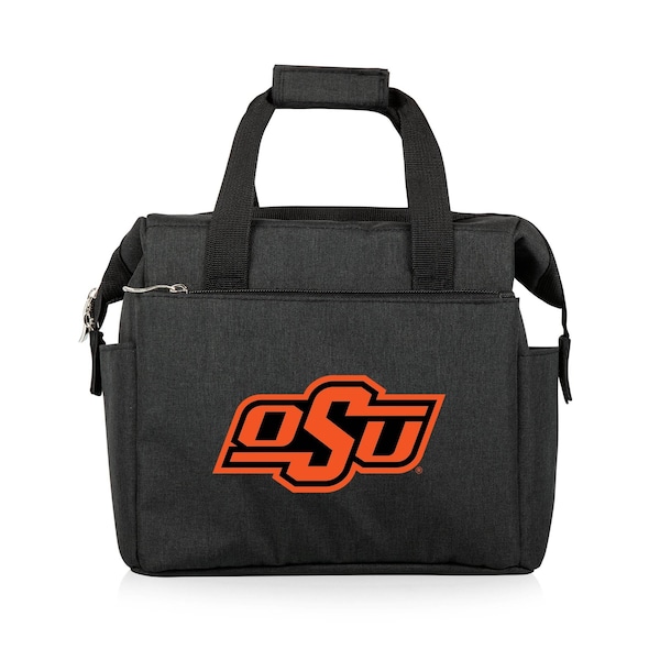 Picnic Time Family Of Brands NCAA Oklahoma State Cowboys On The Go Lunch Bag Cooler - Soft Cooler Lunch Box, Black 510-00-179-464-0 - main