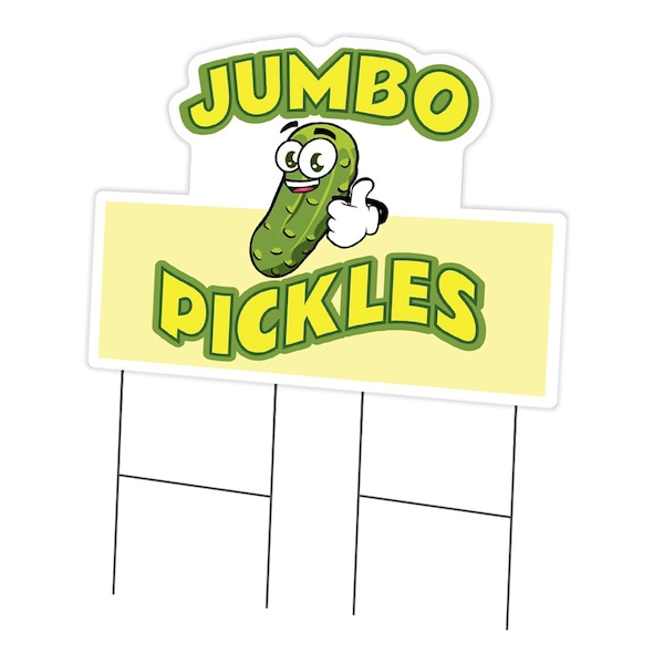 Signmission Jumbo Pickles Yard Sign & Stake outdoor plastic coroplast window, C-DC-2436-DS-Jumbo Pickles C-DC-2436-DS-Jumbo Pickles - main