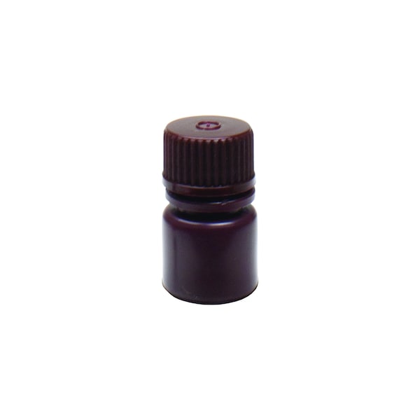 United Scientific Reagent Bottle - Narrow Mouth - 8 ml, Amber, HDPE, 72PK 33422 - main