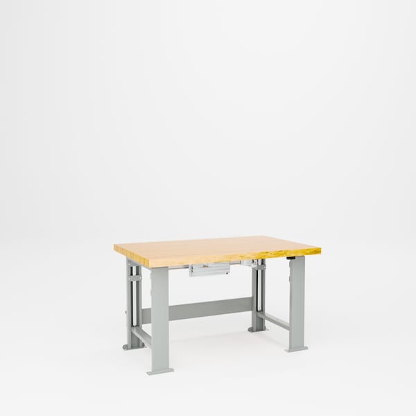Pucel Hardwood Top Hydraulic Bench, Electric, 30 in W x 48 in D x 29 in-41 in H, Black HBW-3048-E12 - main