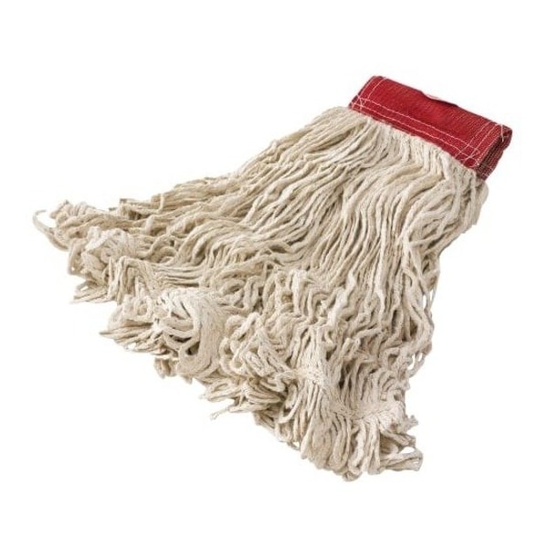 Rubbermaid Commercial 5 in Looped-End Wet Mop, White, Cotton, PK6 FGD15306WH00 - main