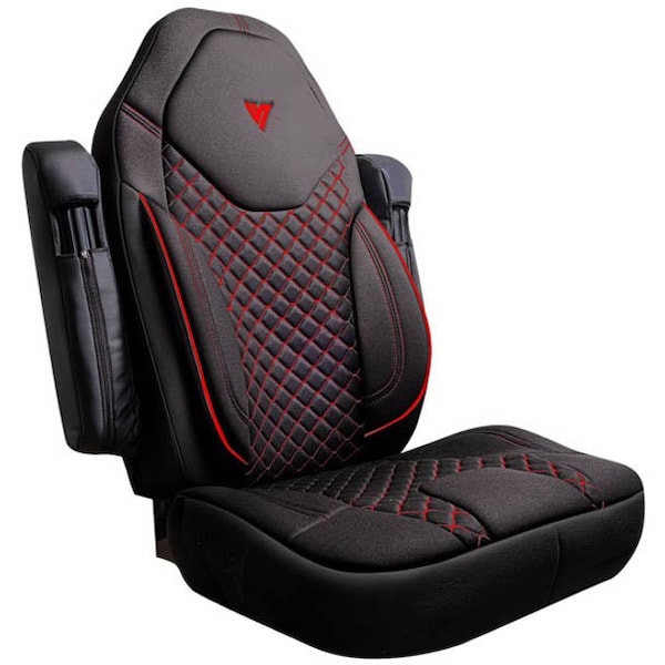 Ilc Repl. For Freightliner Cascadia 116 Year 2022 Black Cloth Seat Cover 33 In Wback Pocket Sleeve WZ-ED3B-E - main