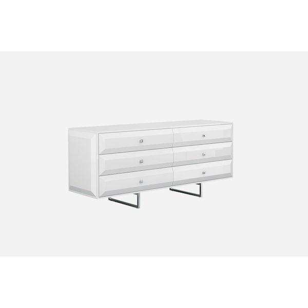 Homeroots 72 X 21 X 31 White Double Dresser Extension 370695 - main
