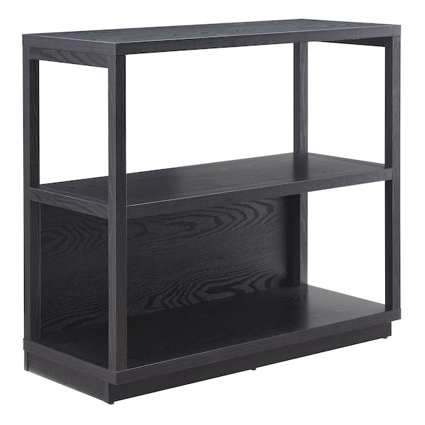 Homeroots 33" Black Wood Three Tier Bookcase 527573 - main