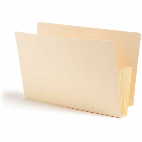 Smead MANILA END TAB FILE POCKETS, 5.25in EXPANSION, LEGAL SIZE, MANILA, 10PK 76174 - main