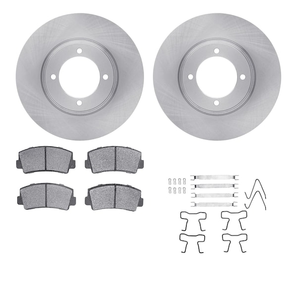Dynamic Friction Co DFC Brake Rotor with 5000 Brake Pads and Hardware Kit 6512-80253 - main