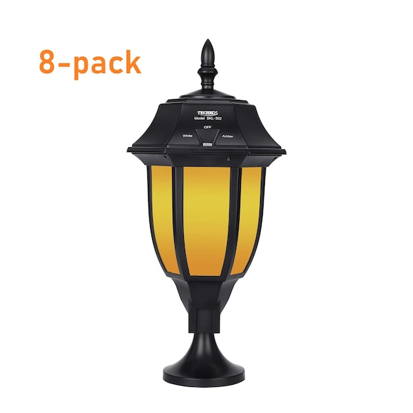 Techko Solar Classic Wall Light with Wall Mount Dual Lighting Modes , 8PK SKL-502-1 (8-pack) - main