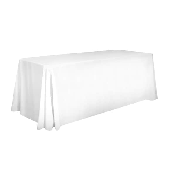 Showdown Displays Stain Resistant 3-Sided Throw 6 Ft - White 114124-WHIT - main