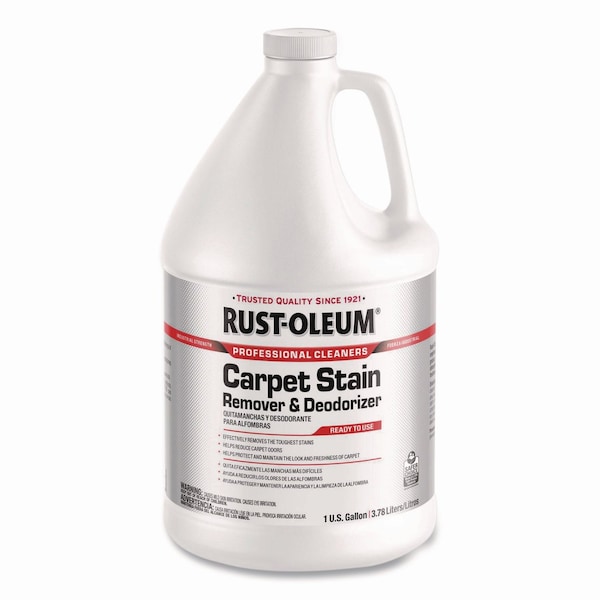 Rust-Oleum Professional Carpet Stain Remover Plus Deodorizer, Lemon Scent, 1 gal Jug, 4PK 352253 - main
