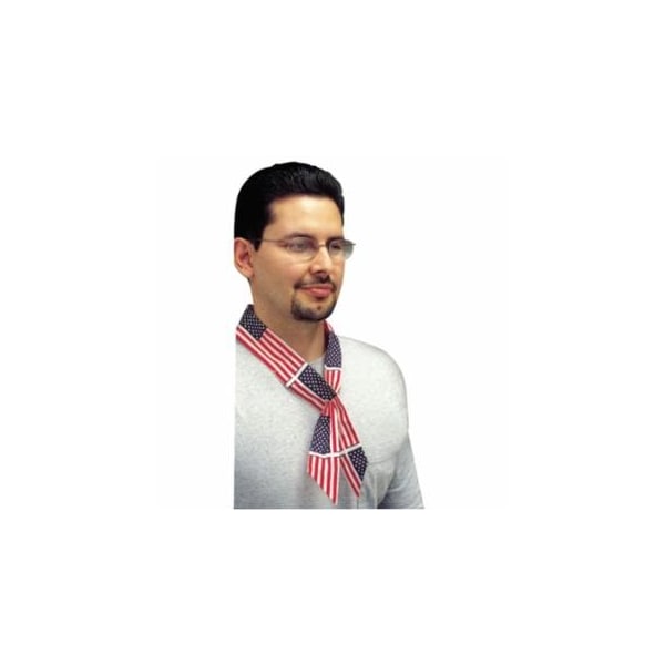 Allegro Industries Cool Offs Neck Wrap/Headband, 2 in W x 38 in L, American Flag 037-8405-54 - main
