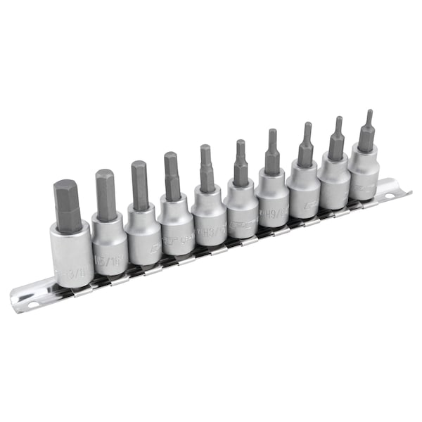 Performance Tool 10-Pc Sae Hex Bit Socket Set, W1387 W1387 - main