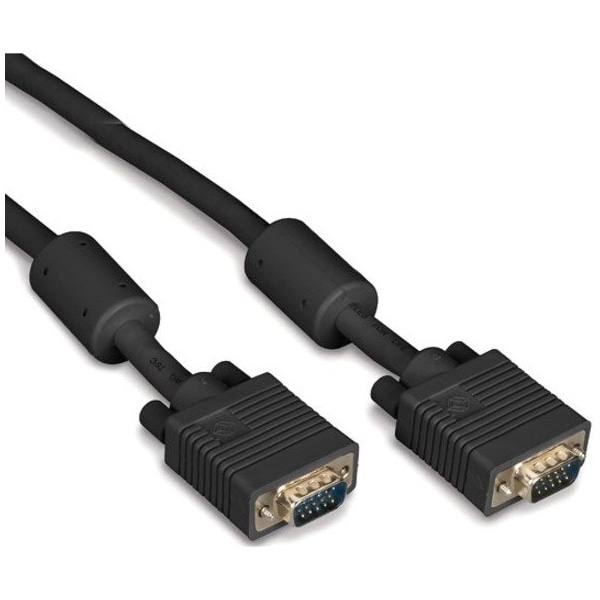 Black Box Vga Video Cable w/ Ferrite Core, Black, Male/Male, 5-Ft. (1.5-M), Cable, 5 ft EVNPS06B-0005-MM - main