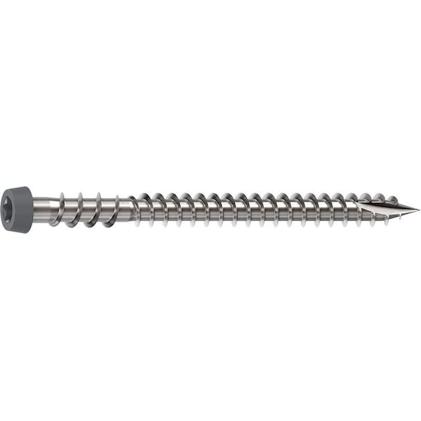 Camo Deck Screw, No 10 Thread, 2-1/2 in L, Reverse Upper Thread, Trim Head, Star Drive, Sharp, Type-17 Point 0367158GS - main