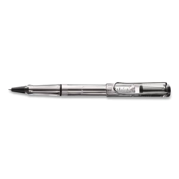 Lamy safari Rollerball Pen, Stick, Medium, Black Ink, Vista Transparent/Black Barrel L312 - main