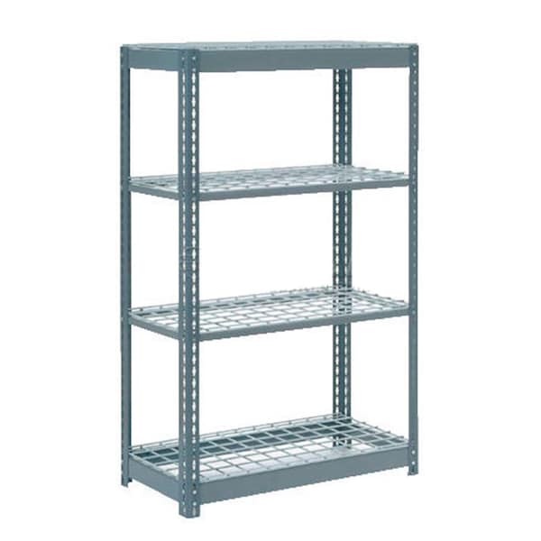 Global Industrial 4 Shelf Standard Duty Boltless Shelving Starter 36"Wx12"Dx72"H, Wire Deck B2297545 - main