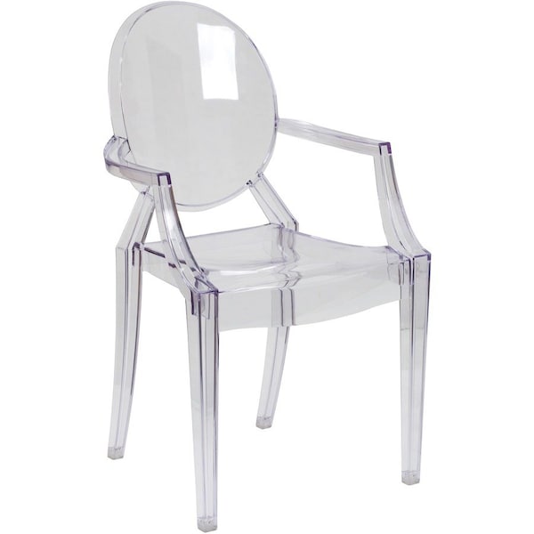Flash Furniture Shirley Ghost Chair with Arms in Transparent Crystal FH-124-APC-CLR-GG - main