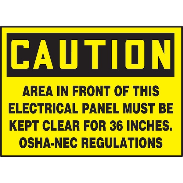 Accuform Caution Safety Label LELC601XVE - main