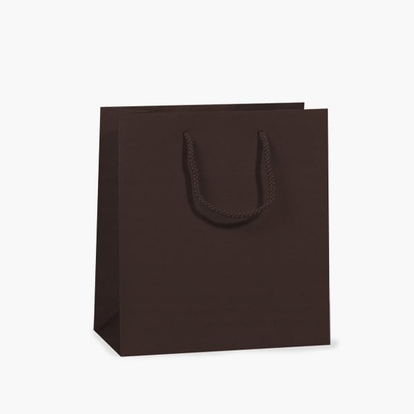 Nashville Wraps Chocolate Matte Gift Bags, Jewel 6.5x3.5x6.5, 100PK MTJBCH - main