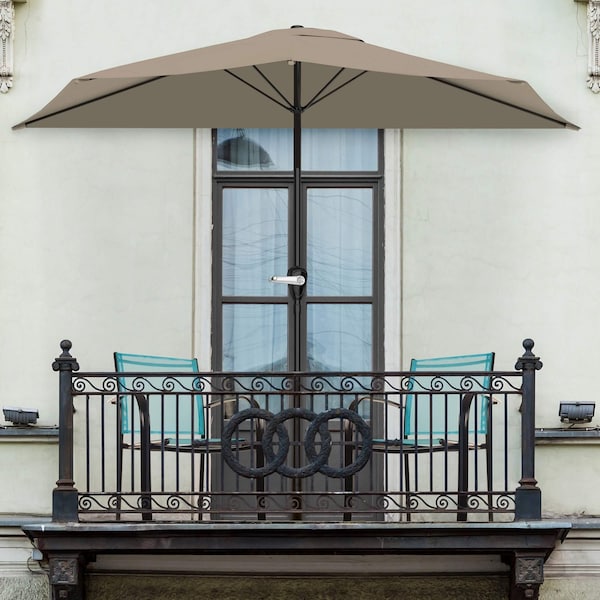 Pure Garden 10-Foot Outdoor Patio Umbrella with Auto-Tilt and Base, Dusty Green 50-LG1044 - main