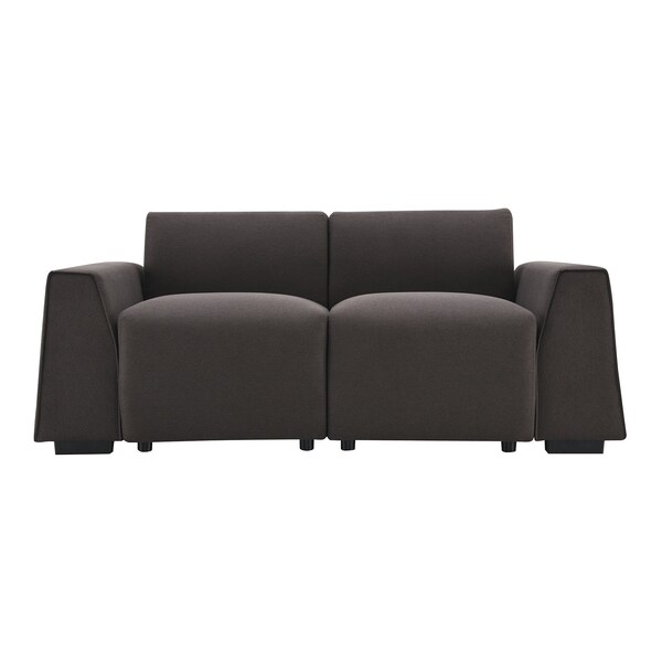 Homeroots 36" Dark Brown Fabric Sofa 568285 - main