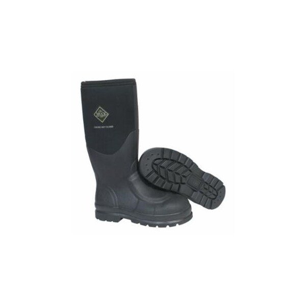 Muck Chore Met Guard Boots, Size 9, 16 in H, Rubber, Black 617-CHS-META-BLK-090 - main