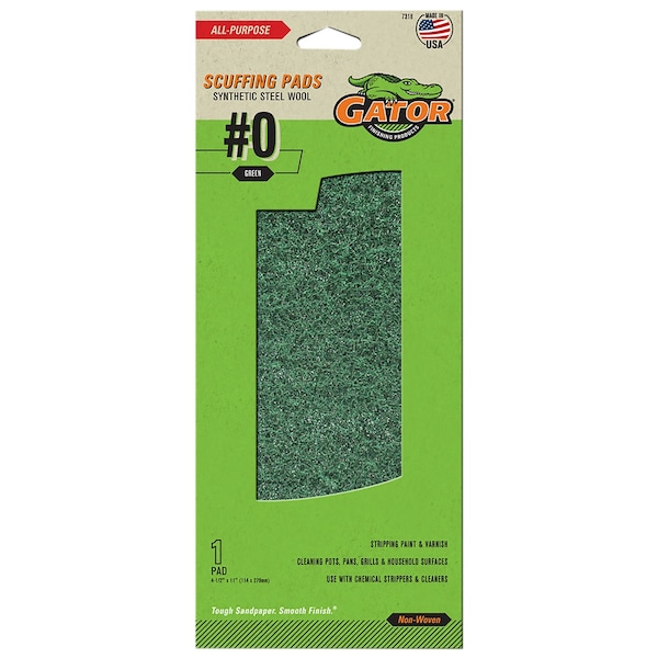 Gator Finishing 4.5 x 11 in. Synthetic Steel Wool Scuffing Pads, #0 7318 - main