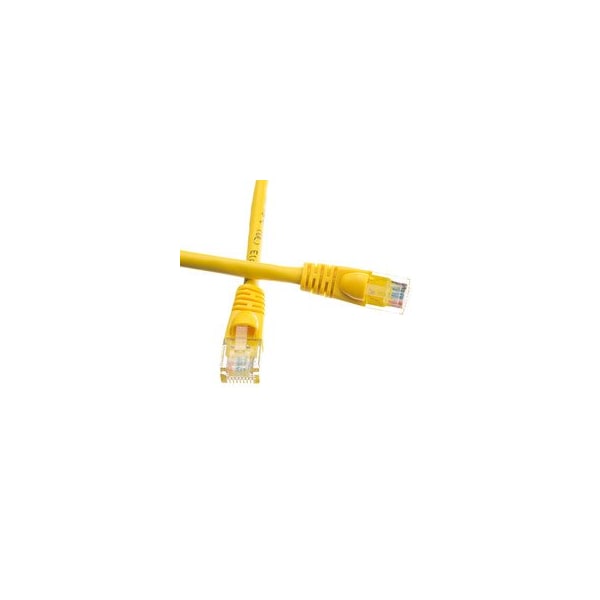 Cable Wholesale Cat5e Yellow Copper Ethernet Patch Cable, Snagless/Molded Boot, POE Compliant, 5 foot 10X6-08105 - main