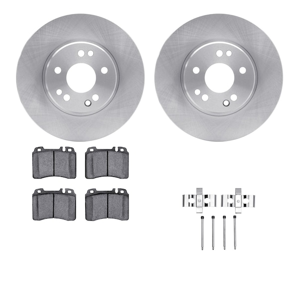 Dynamic Friction Co DFC Rotors with EURO 5000 Ceramic Brake Pads includes Hardware 6612-63155 - main