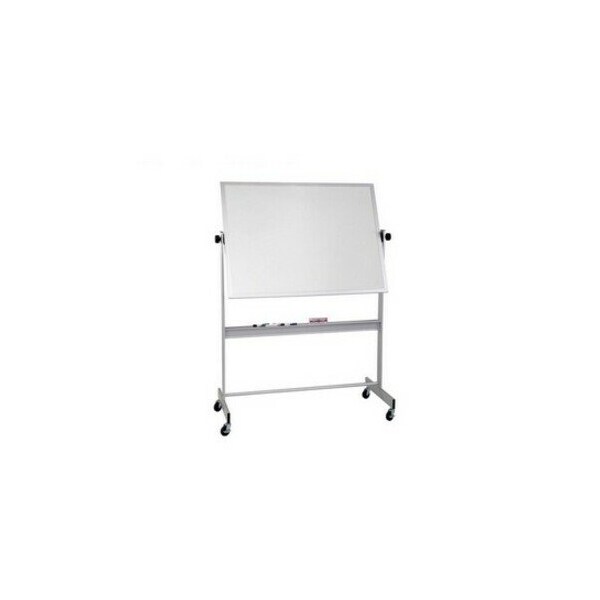 Mooreco Dry Erase Board, Plastic, 48 in, 60 in, Aluminum Frame, White, Gloss 668AF-HH - main