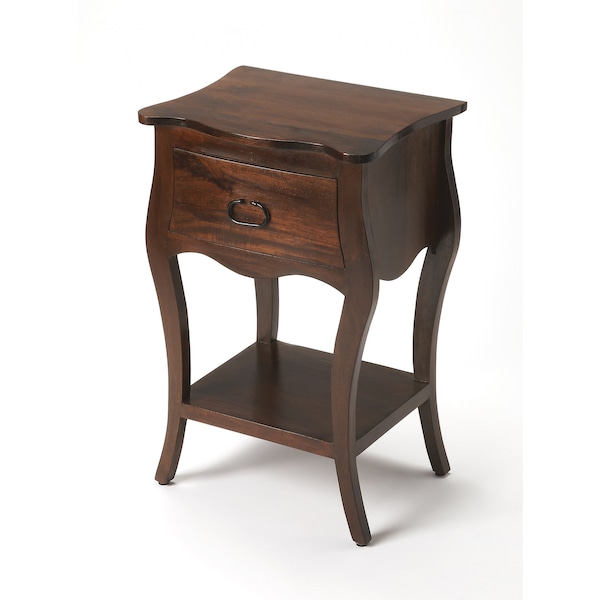 Homeroots 28" Brown One Drawer Solid Wood Nightstand 388904 - main