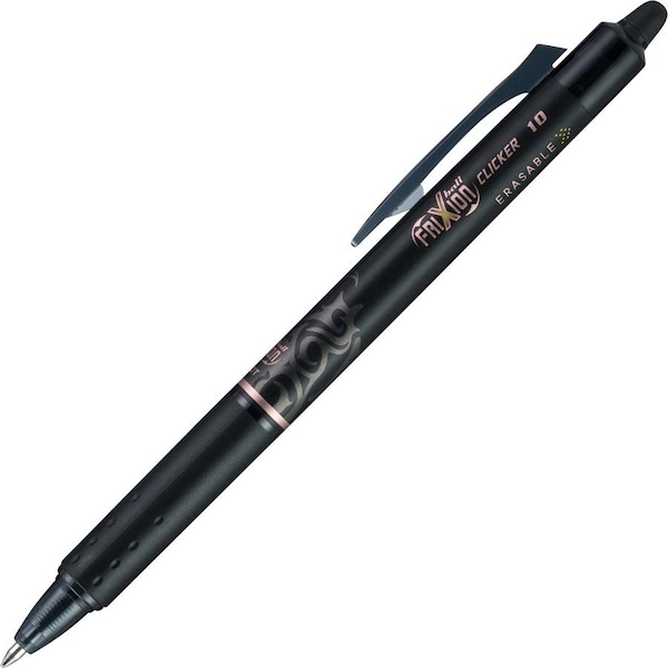 Pilot FriXion Clicker Erasable Retractable Gel Pen, 1 mm, Black Ink/Barrel, Dozen 11384 - main