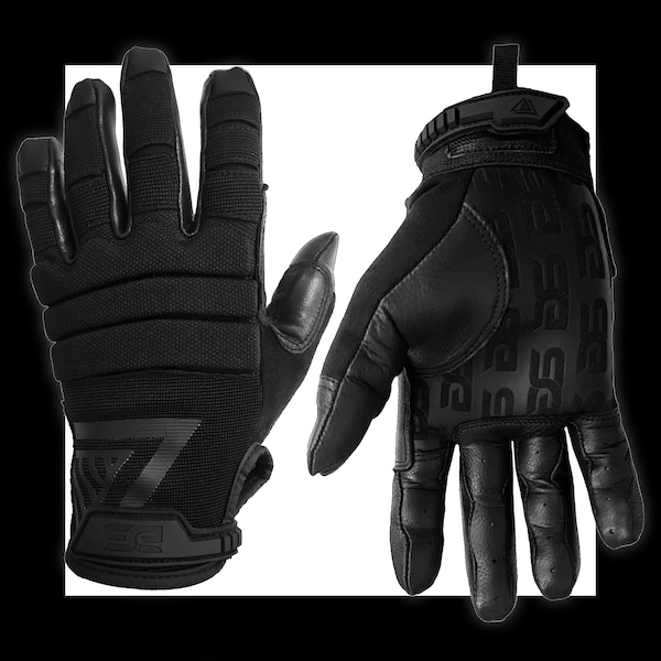 Glove Station 12 Bravo Tactical Gloves, Goatskin Palm, Knuckle Guard, Gel Padded M Size GS-BV0500-BK-M - main
