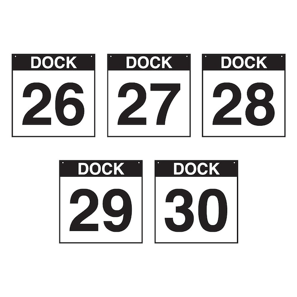 5S Supplies Loading Dock 26-30 Sign - ALM - 18in x 18in DOCK26-30-ALM-1818 - main