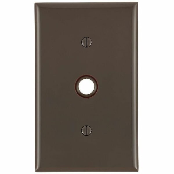 Leviton Telephone/Cable Wallplate, Standard Size, Gang 1, Brown 80718 - main