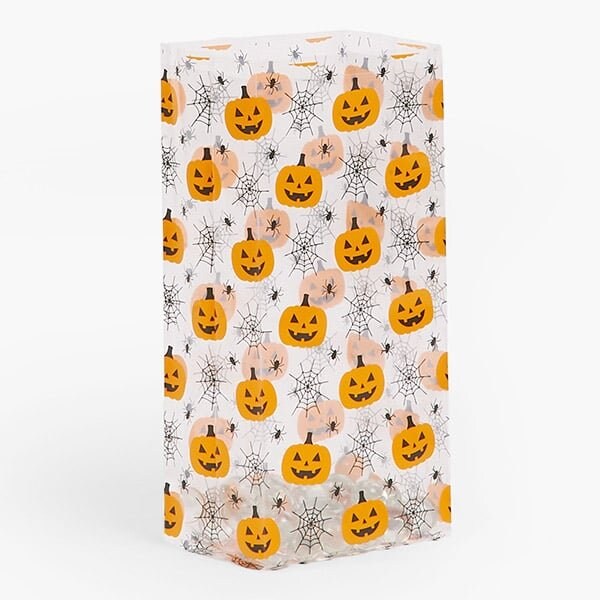 Nashville Wraps Jack-O-Lantern Cello Bags, 4x2.5x9.5 in, 100PK C2BJOL - main