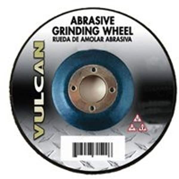 Vulcan Type 27 Depressed Center Grinding Wheel, 4-1/2 in Dia, 1/4 in Thick, 7/8 in Arbor, Premium 976750OR - main