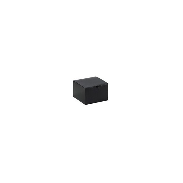 Bubblefast 100-6 x 6 x 4'' Black Gloss Gift Boxes, 100PK BFGB664BK - main