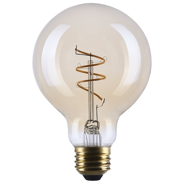 Satco 5.5 Watt G25 LED 2000K CCT Medium Base Clear Glass Amber Coil Filament Dimmable 120 Volt S14211 - main