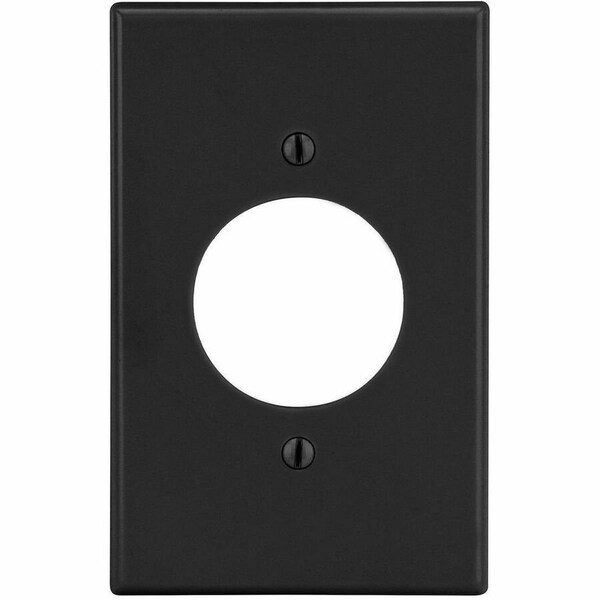 Hubbell Wiring Device-Kellems Wallplate, 1-Gang, 1.60" Opening, Black P720BK - main