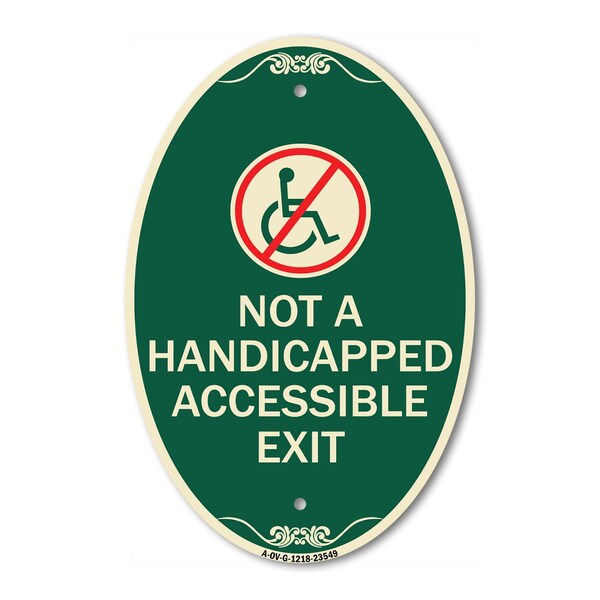 Signmission Exit Sign, Heavy Gauge Aluminum, 18 in W, 12 in H A-OV-G-1218-23549 - main