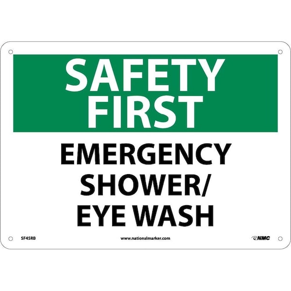 Nmc Safety First Emergency Shower/Eye Wash Sign, SF45RB SF45RB - main