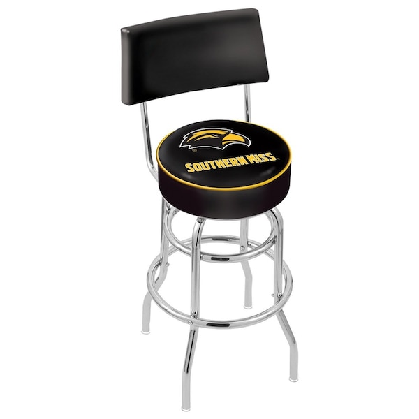 Holland Bar Stool Co 30" Chrome 2-Ring Southern Miss Swivel Bar Stool, Back L7C430SouMis - main