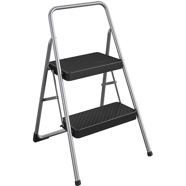 Cosco 2-Step Household Folding Step Stool - 2 Step - 200 lb Load Capacity - 17.3in Width x 18in Depth x 11137PBL1E - main