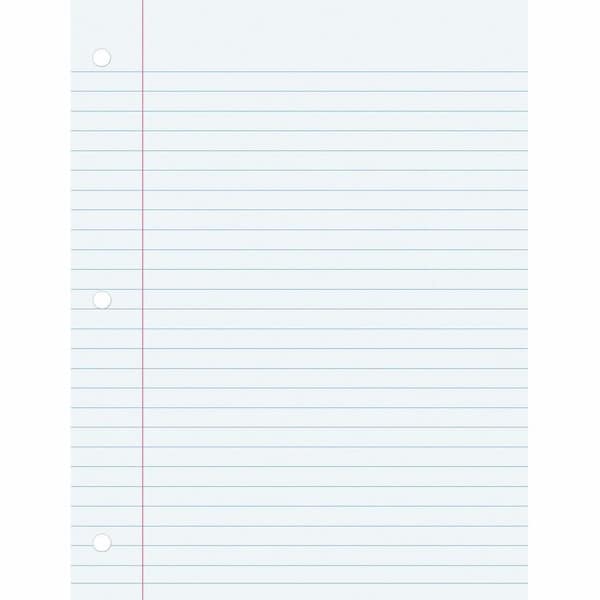 Pacon Wide Ruled Filler Paper, White, 100PK PACMMK09201 - main