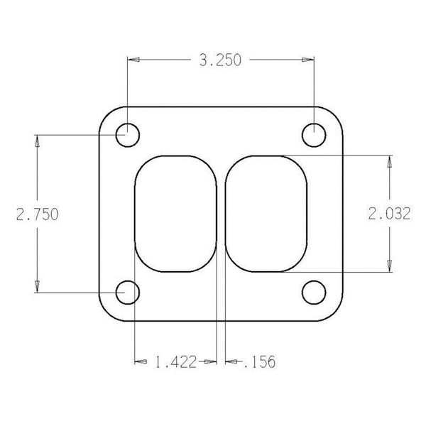 Hk Star Bright Lighting Ltd Cometic Gasket Inlet 0.01 in. Exhaust Gasket for Turbo FLG T-Series Exhaust C4513 - main