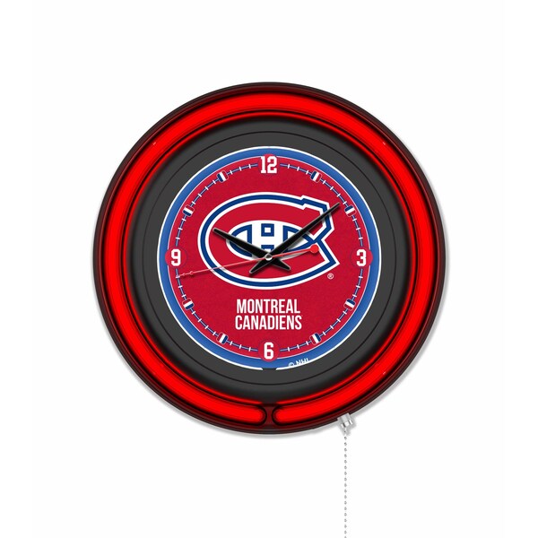 Holland Bar Stool Montreal Canadiens 15 Double Neon Wall Clock Clk15BK - main