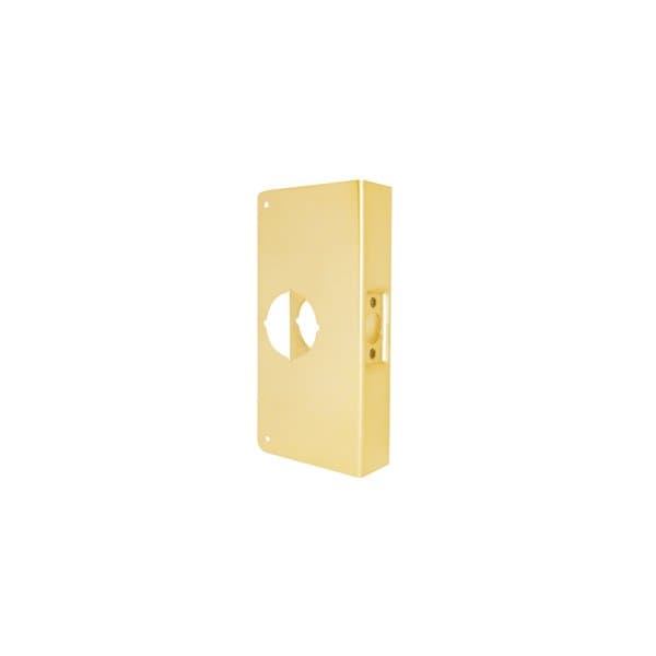 Don-Jo Mfg Door Wrap 2-3/4in Backset, 1-3/4in Door, 4-1/4in W x 9in H, 2-1/8in Hole, 605/US3 Polished Brass 4-PB-CW - main
