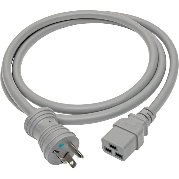 Eaton Tripp Lite Series Hospital-Grade Power Cord, NEMA 5-20P to C19 - Heavy-Duty, Green Dot, 20A, P049-006-GY-HG - main