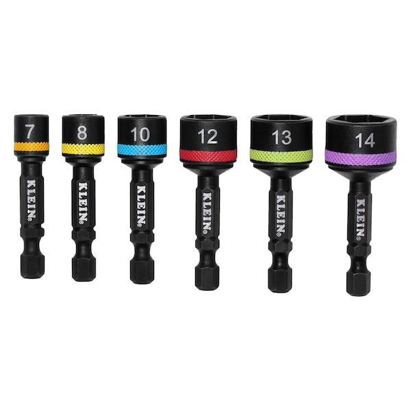 Klein Tools Magnetic Power Nut Setters, 2-Inch Shaft, 6-Piece Metric 32926SM - main