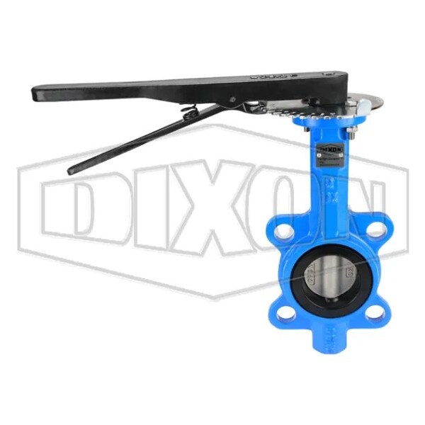 Dixon Wafer Style Butterfly Valve, 4-1/2 in Nominal, MNST x FNST End Style, Ductile Iron Body, PTFE Bushin BFVW200 - main